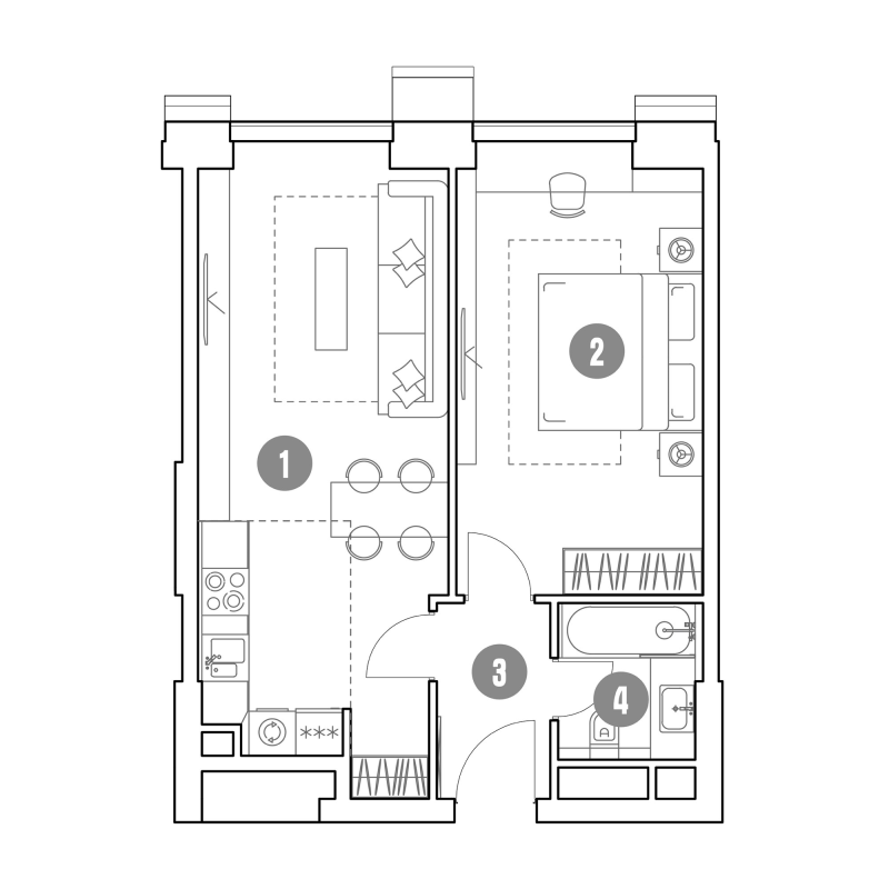 2 ккв (Евро) 49,9 м²