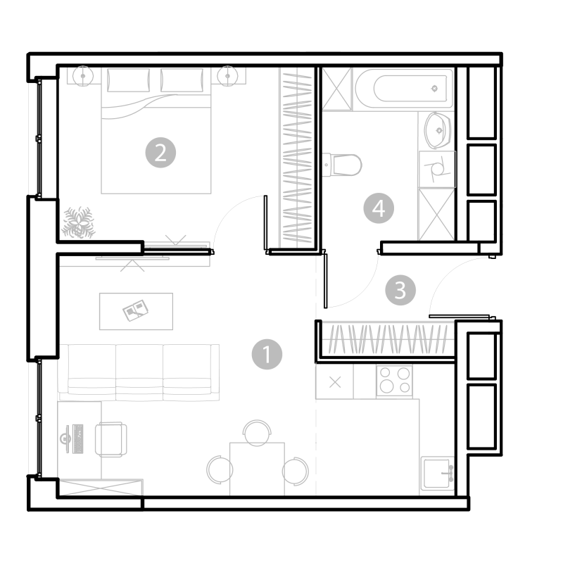 2 ккв (Евро) 47,2 м²