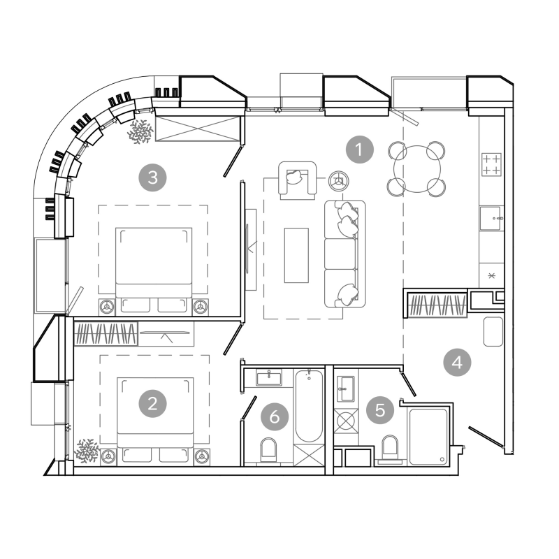 3 ккв (Евро) 79,1 м²