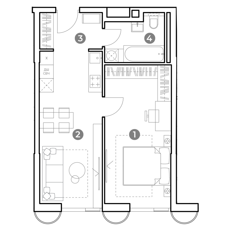 1 ккв 46,8 м²