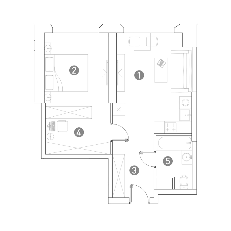 2 ккв (Евро) 46,4 м²