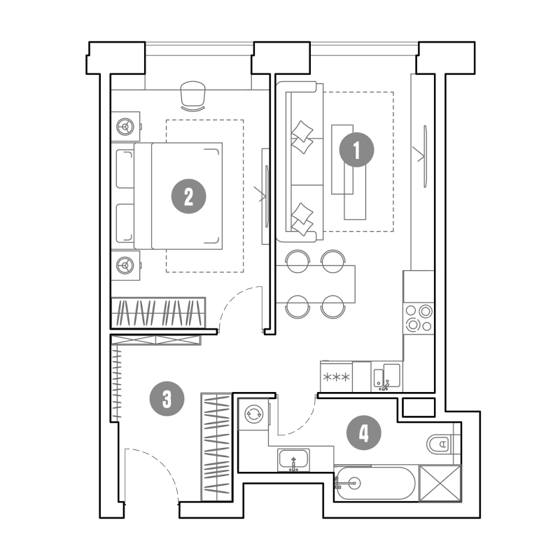 2 ккв (Евро) 48,4 м²