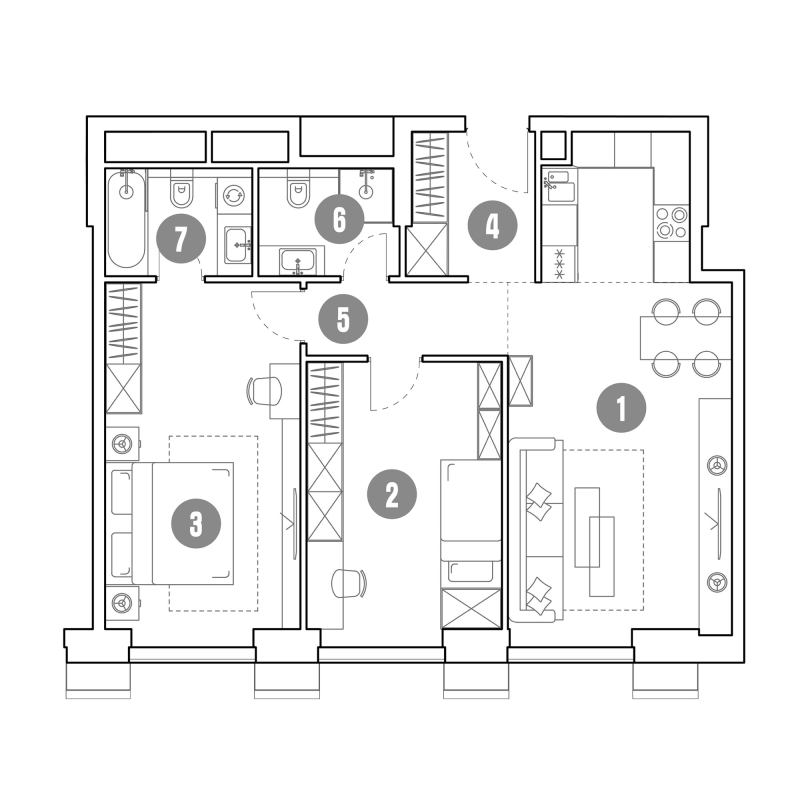 3 ккв (Евро) 78 м²