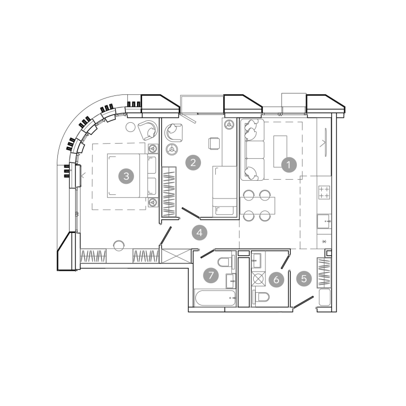 3 ккв (Евро) 66,9 м²