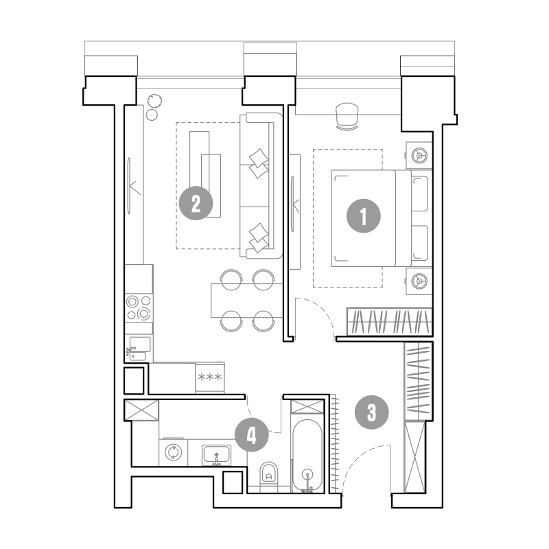 2 ккв (Евро) 49 м²