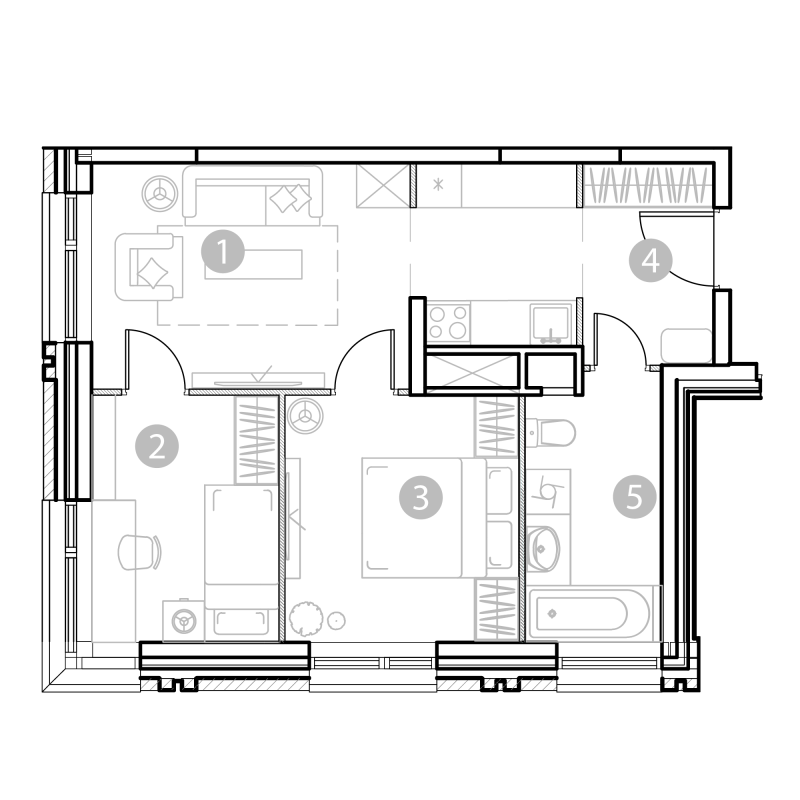 2 ккв (Евро) 47,8 м²