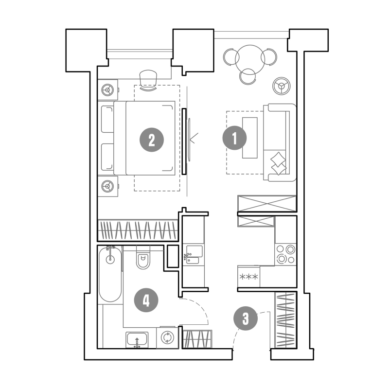 2 ккв (Евро) 41,5 м²