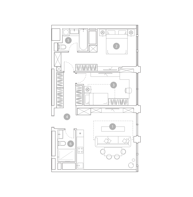 3 ккв (Евро) 74,9 м²