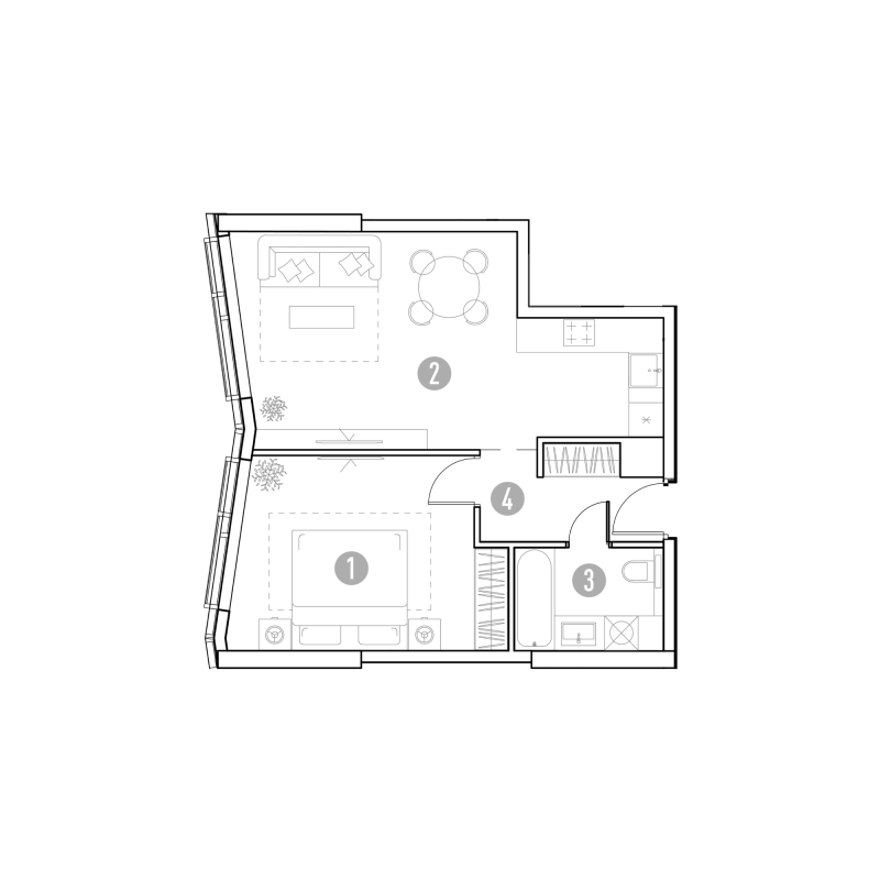 2 ккв (Евро) 48,2 м²