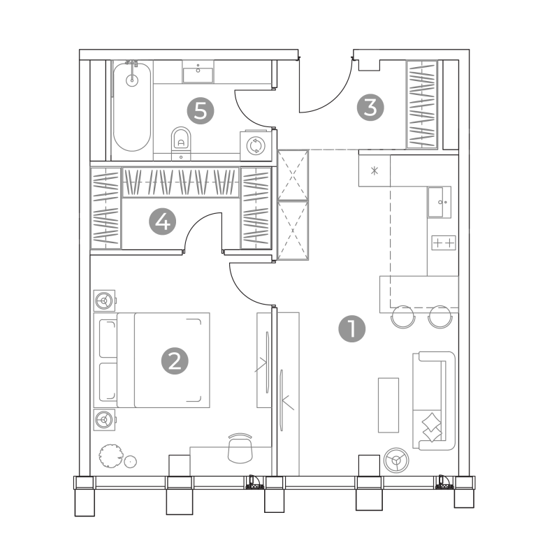 2 ккв (Евро) 52 м²