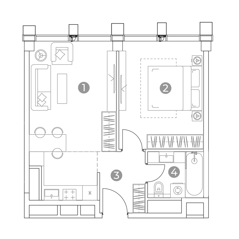 2 ккв (Евро) 44,7 м²