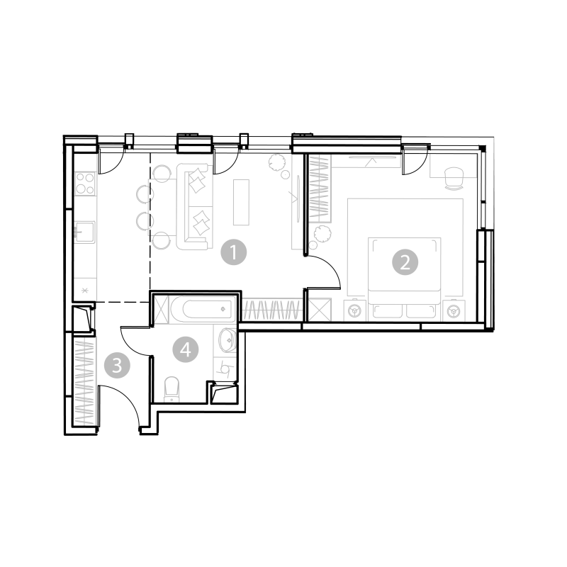 2 ккв (Евро) 49,8 м²