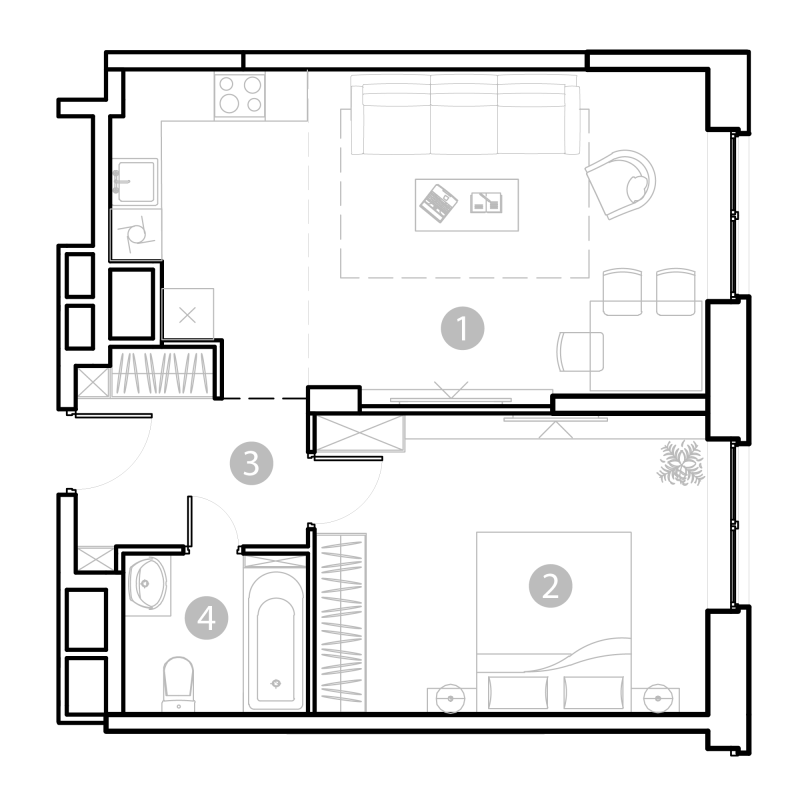 2 ккв (Евро) 52,3 м²