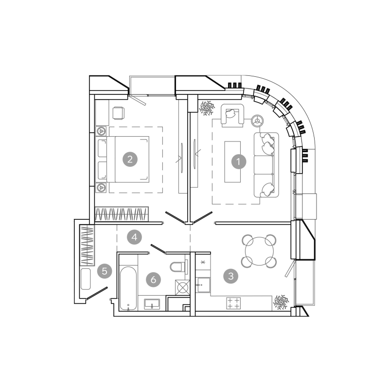 2 ккв 61 м²