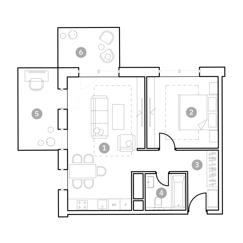2 ккв (Евро) 64,8 м²