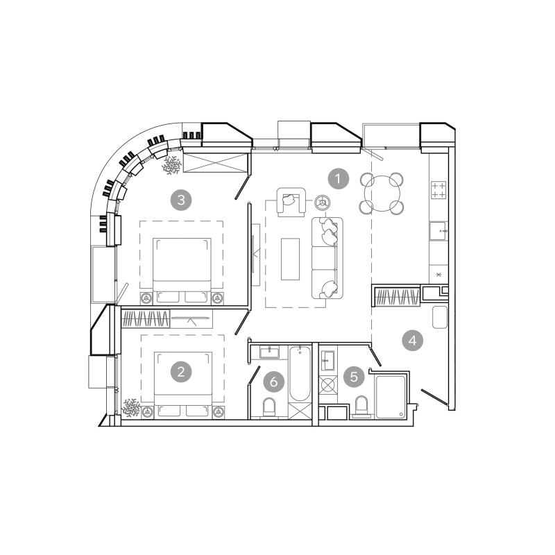 3 ккв (Евро) 79,1 м²