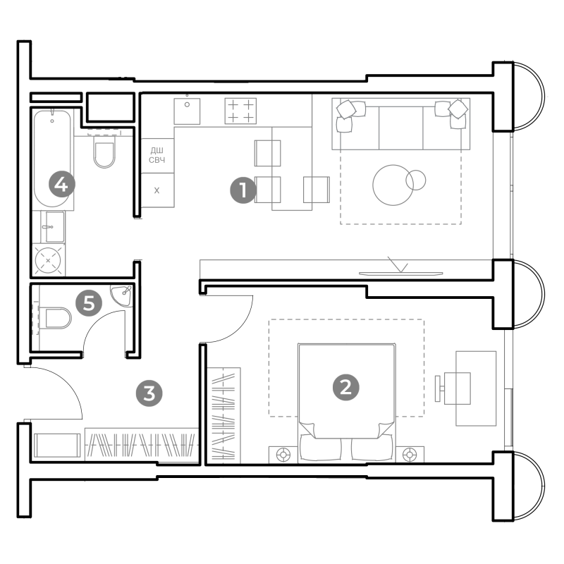 2 ккв (Евро) 50,6 м²