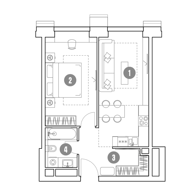 2 ккв (Евро) 47,6 м²