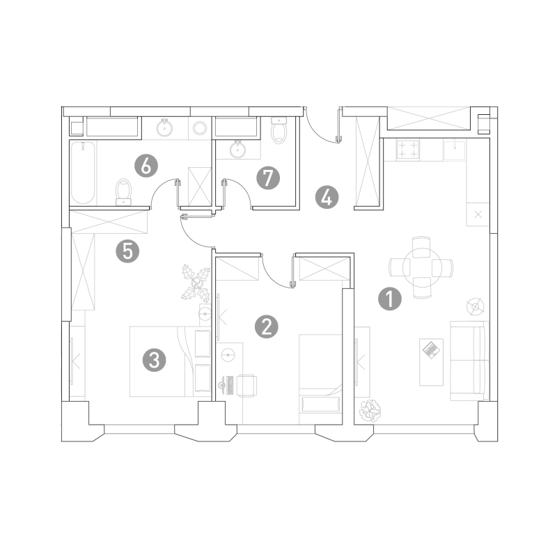 3 ккв (Евро) 77,2 м²