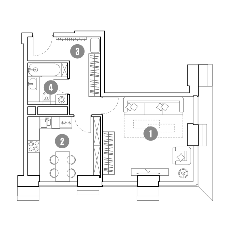 1 ккв 42,8 м²
