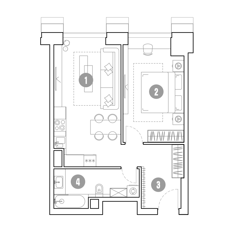2 ккв (Евро) 49,2 м²