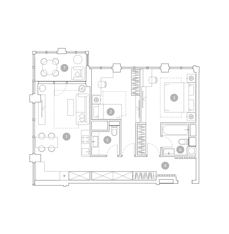 3 ккв (Евро) 76,8 м²
