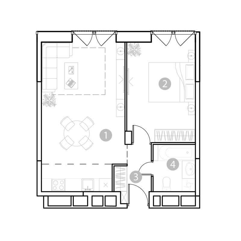 2 ккв (Евро) 48,7 м²