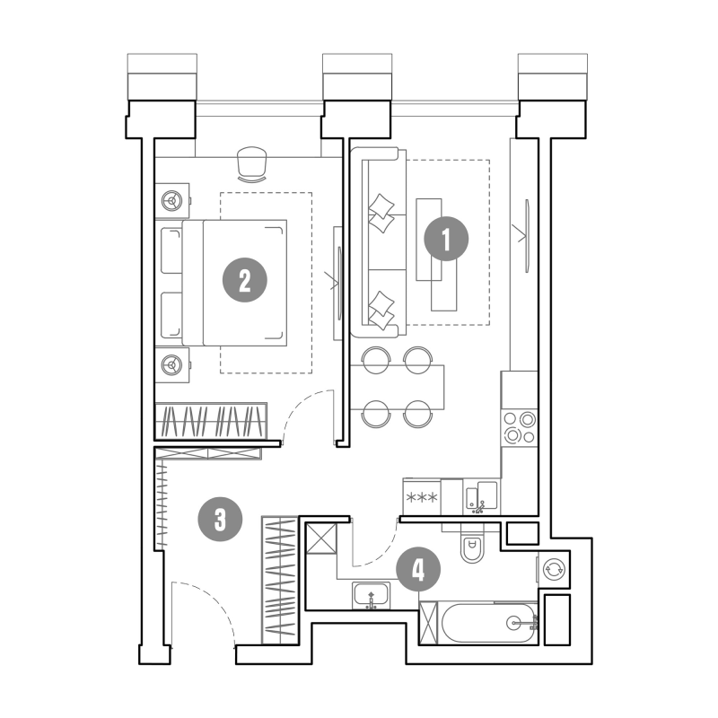 2 ккв (Евро) 48 м²