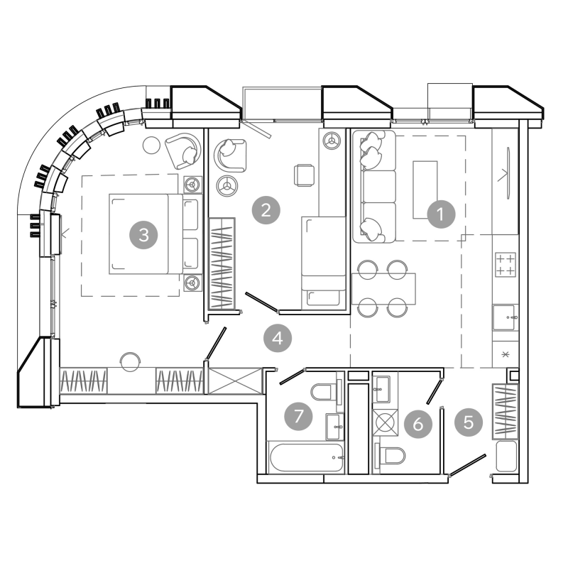 3 ккв (Евро) 66,9 м²
