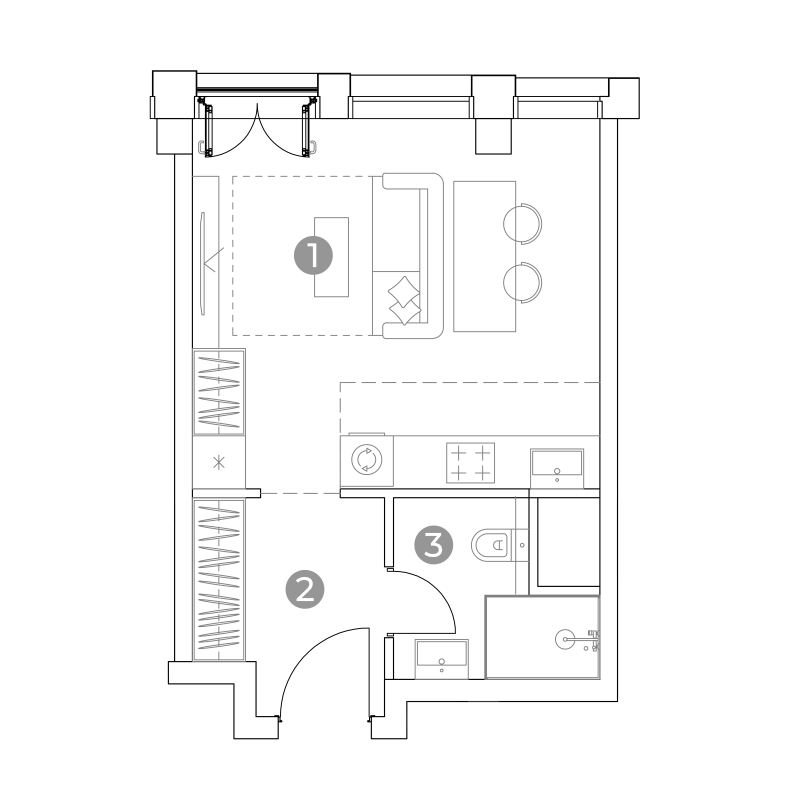 Студия 28,2 м²