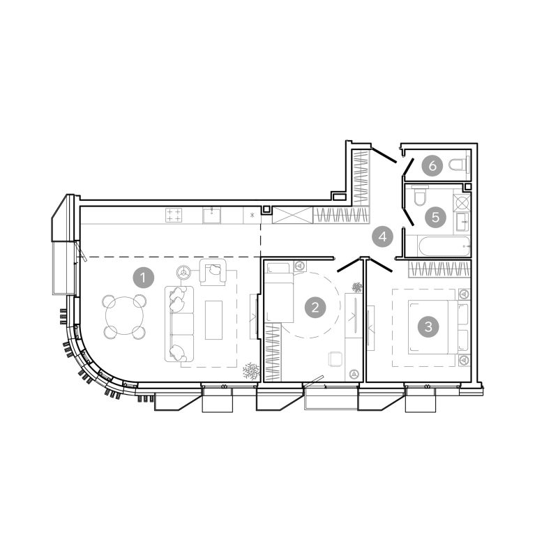3 ккв (Евро) 80,2 м²