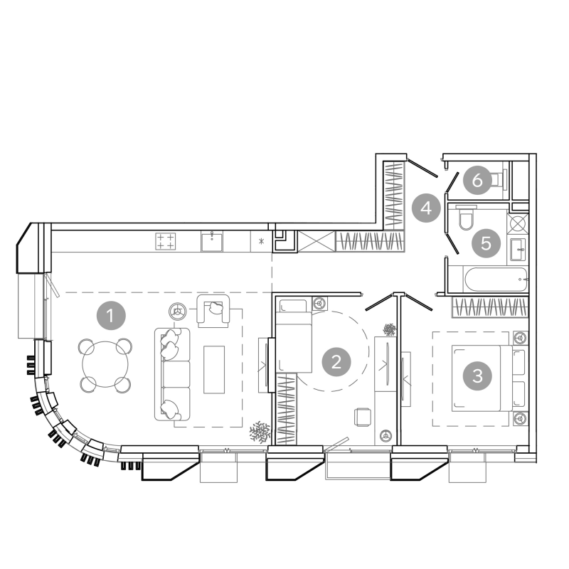 3 ккв (Евро) 80,2 м²
