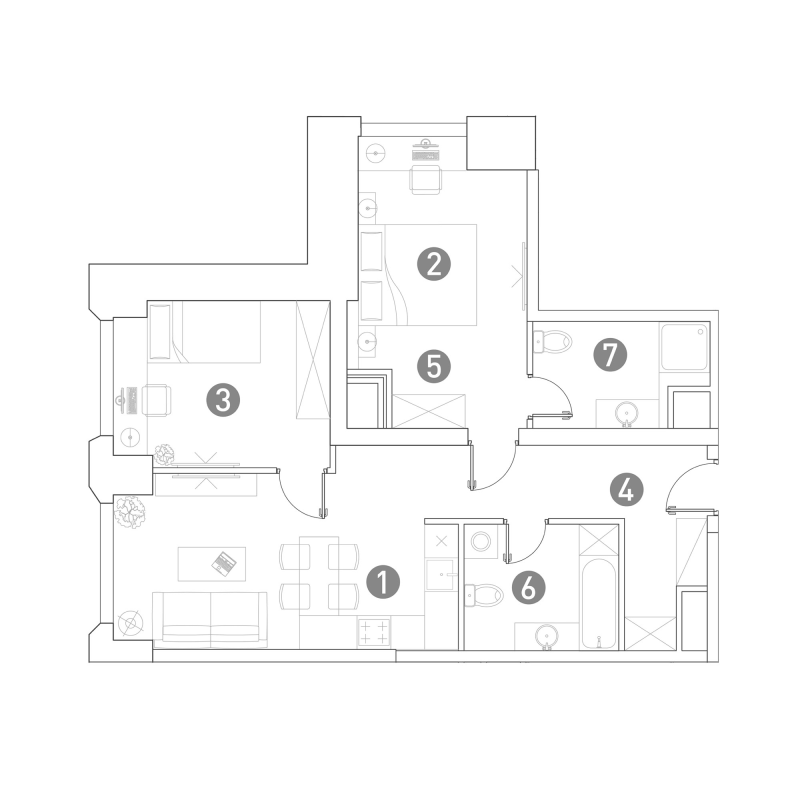 3 ккв (Евро) 65,5 м²