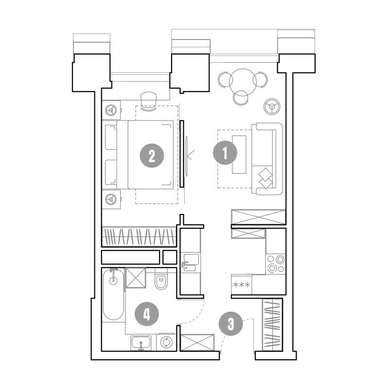 2 ккв (Евро) 41,3 м²