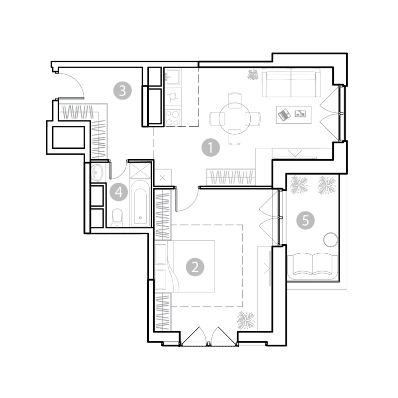 2 ккв (Евро) 56,9 м²