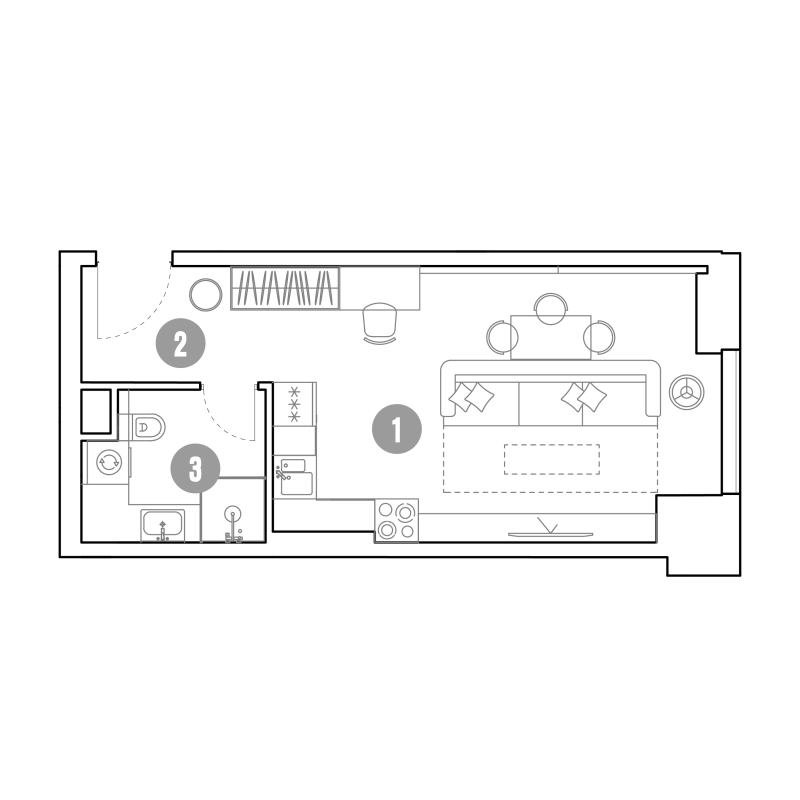 Студия 31,2 м²