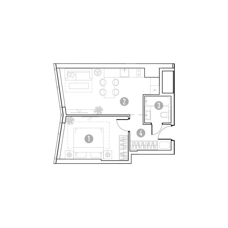 2 ккв (Евро) 40,7 м²