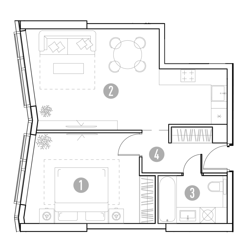 2 ккв (Евро) 48,3 м²