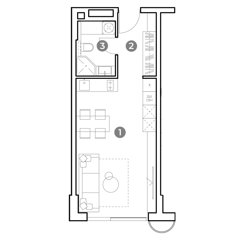 Студия 31,2 м²
