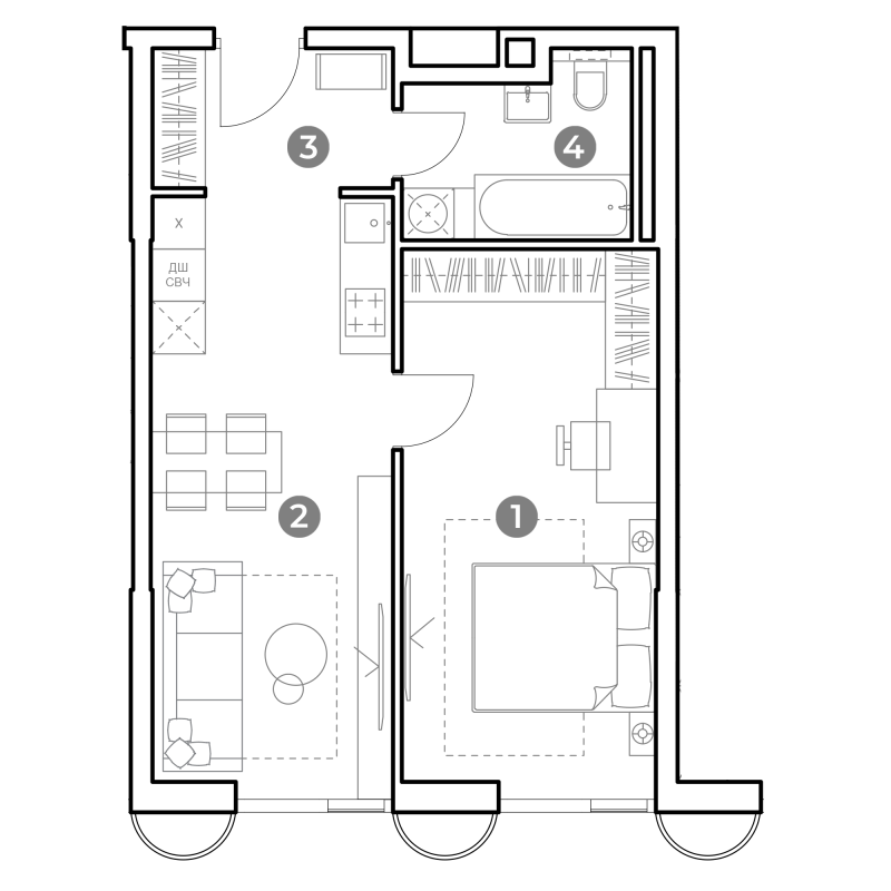 1 ккв 46,6 м²
