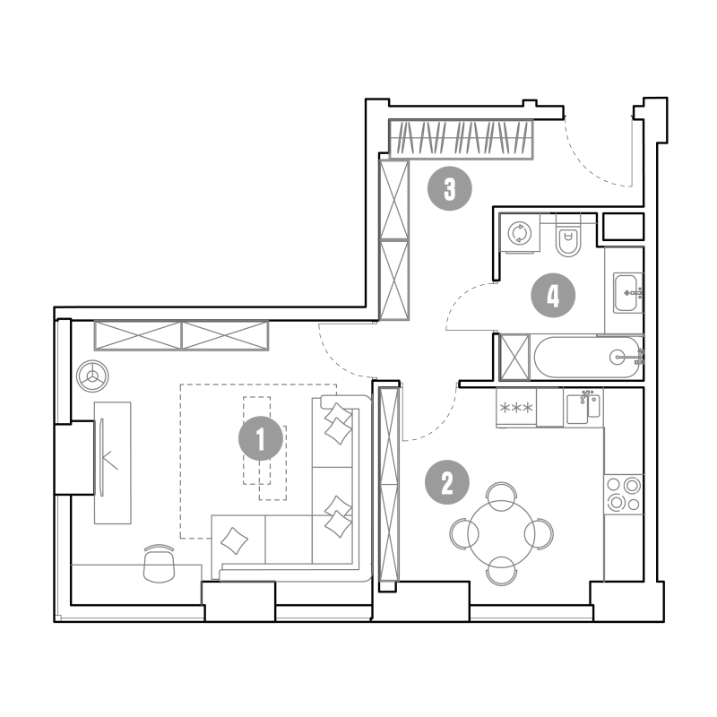 1 ккв 44,7 м²
