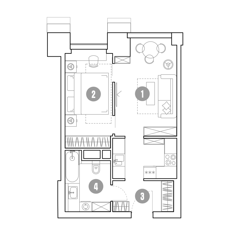 2 ккв (Евро) 41,3 м²
