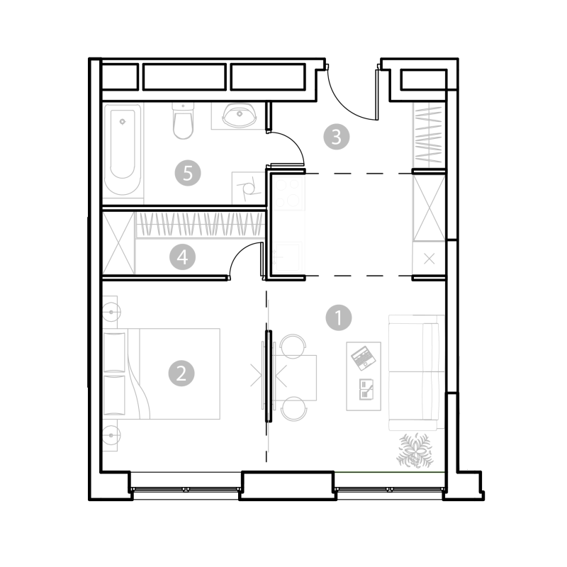 2 ккв (Евро) 40,4 м²