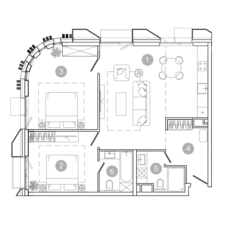3 ккв (Евро) 79,1 м²