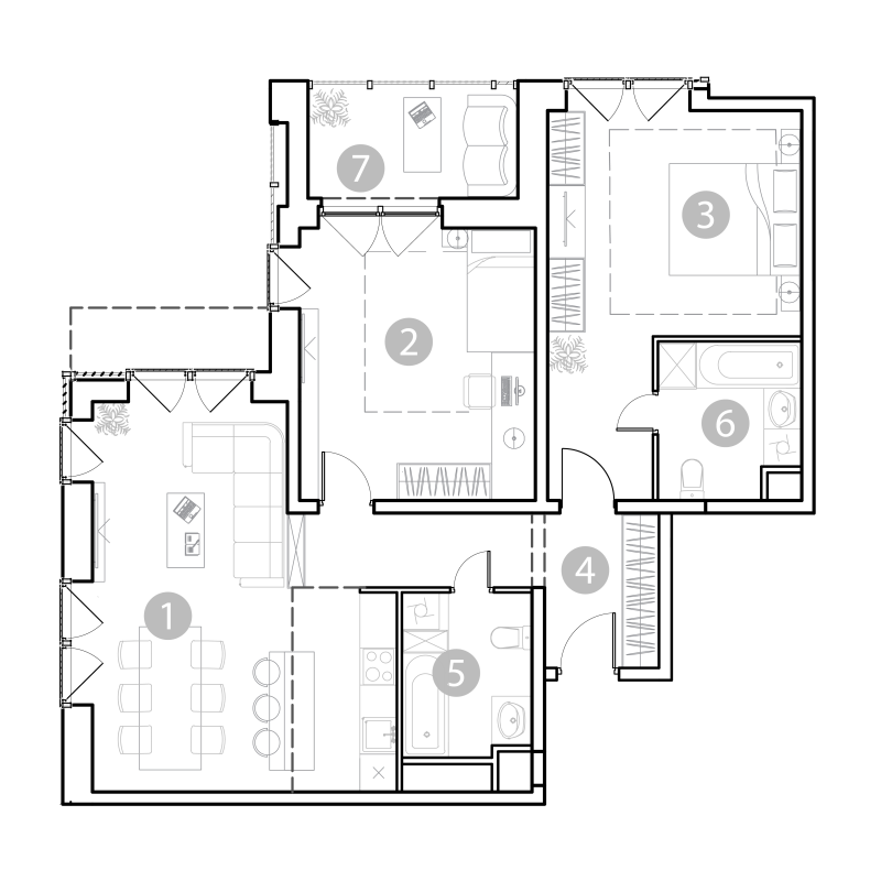 3 ккв (Евро) 91,7 м²