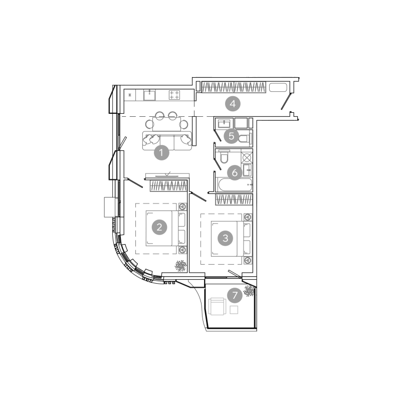 3 ккв (Евро) 63,5 м²