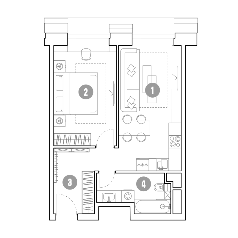2 ккв (Евро) 47 м²