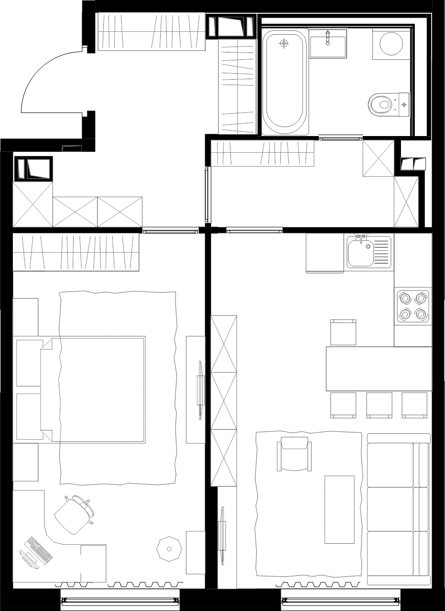 2 ккв (Евро) 55,3 м²