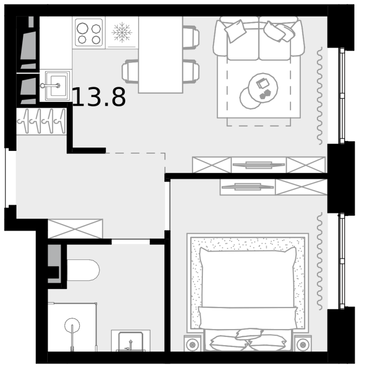 1 ккв 31,9 м²