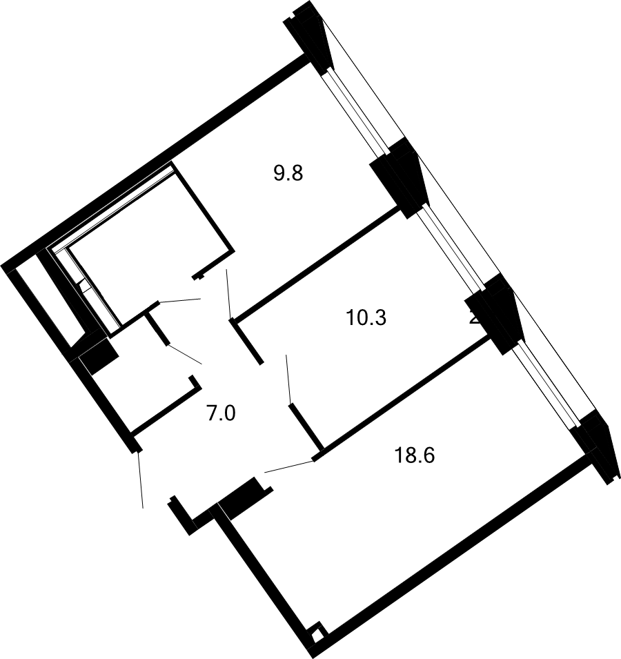3 ккв (Евро) 50,1 м²